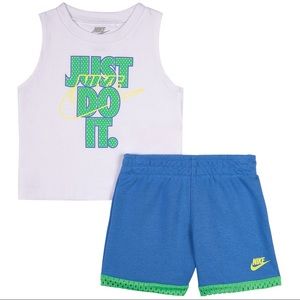 Kids Nike Pacific Blue Shorts Set Size: 3T
